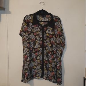 Torrid Collard Skull Top